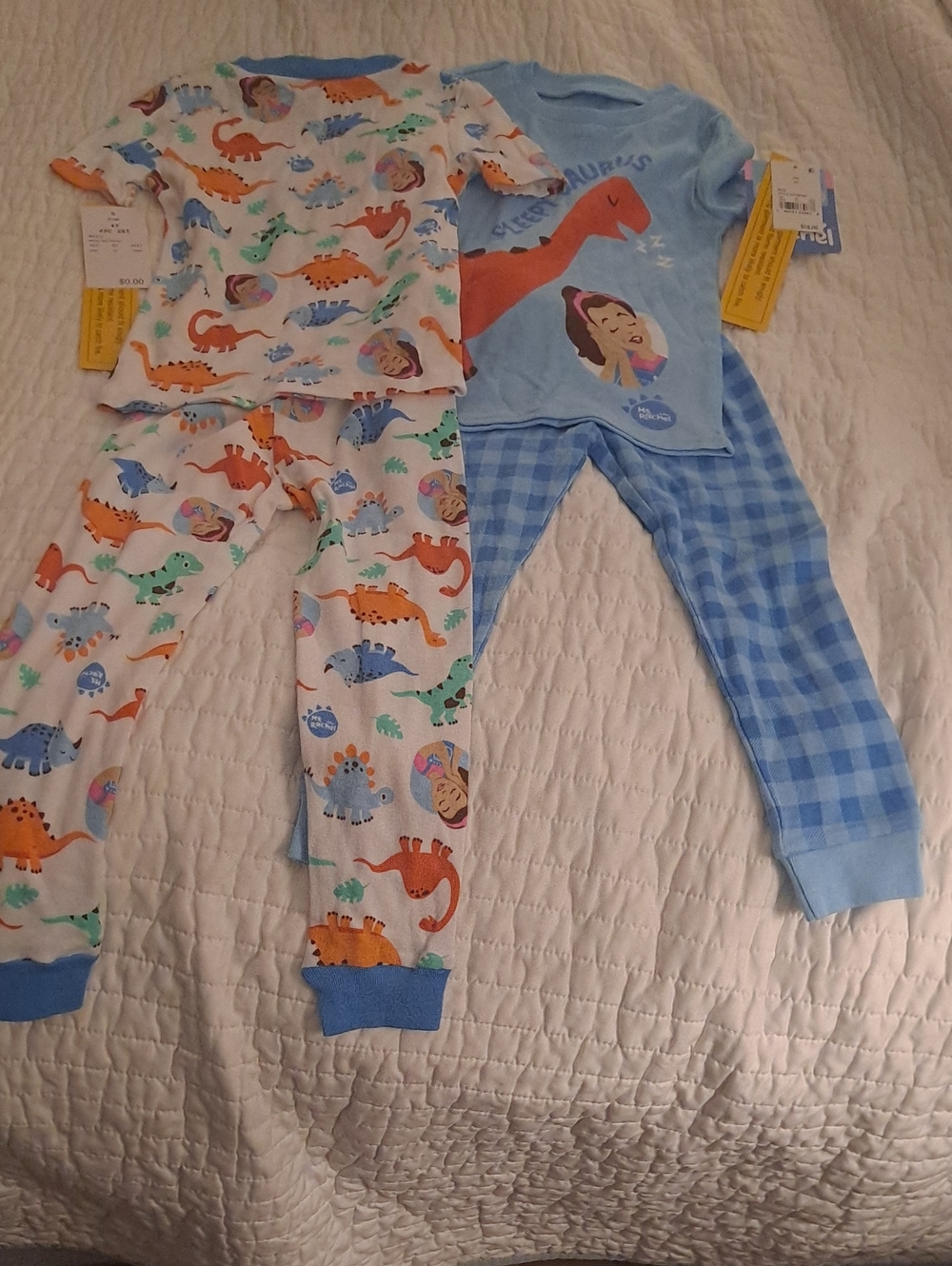 MS Rachel  PJ'S! Komar Kids Blue & Multi Dinosaur 2-Pack Pajama Sets
